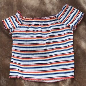 Off the shoulder crop top